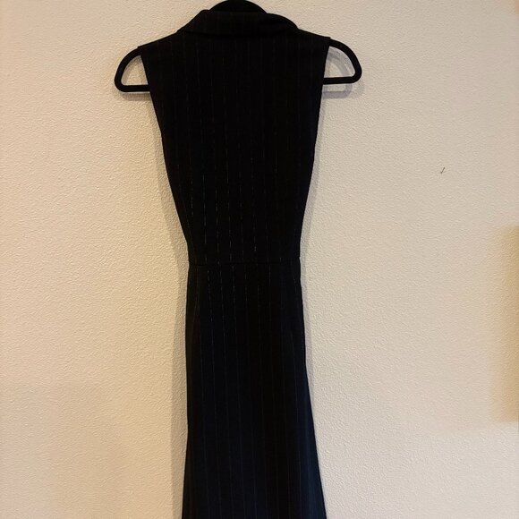 Express Pinstripe Wrap Double Breasted Work Dress - Sz S - Picture 2 of 2